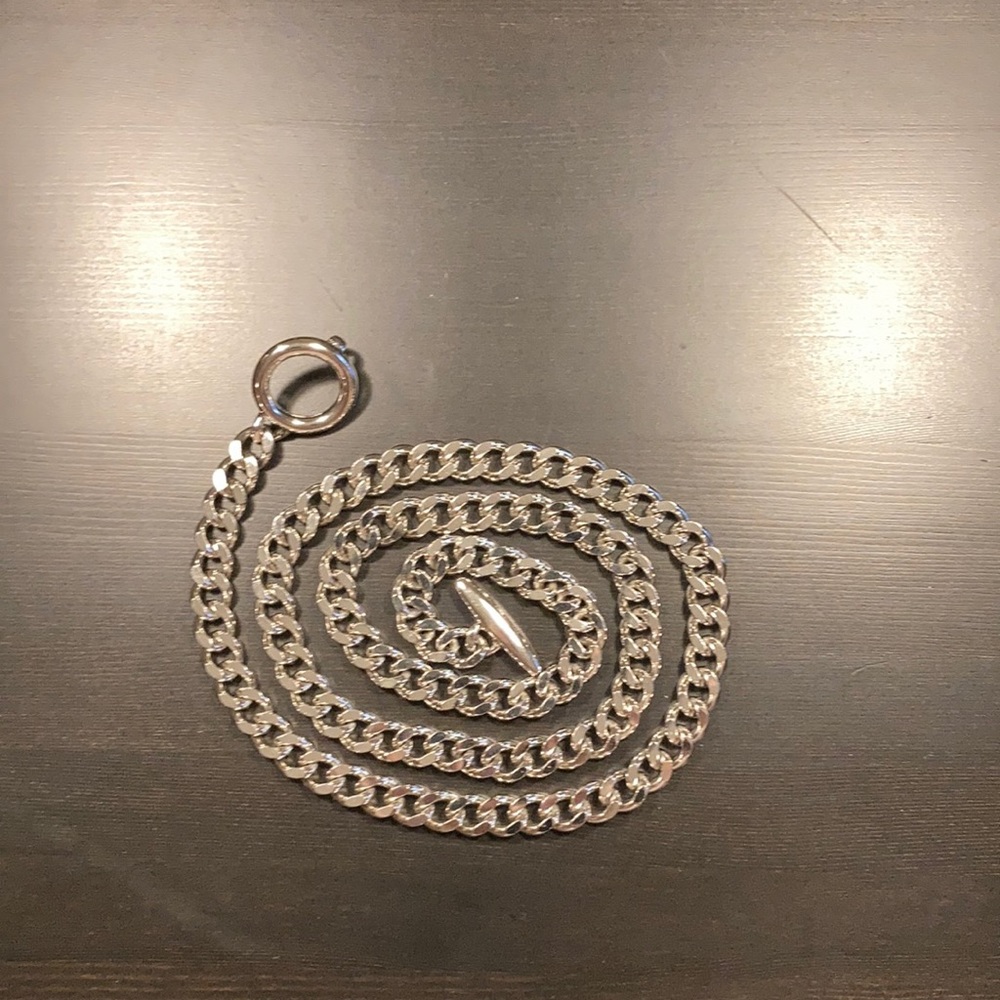 Silver chain belt